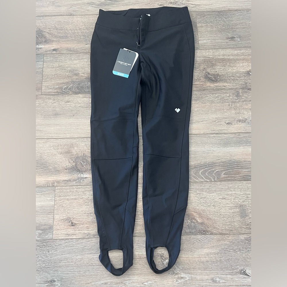 Women’s Ski Pants - Black Stirrup Slim Fit-size 8